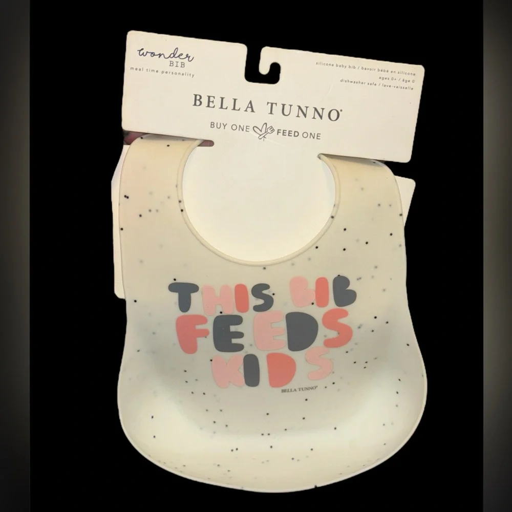 NWT Silicone Baby Bib Bella Tunno